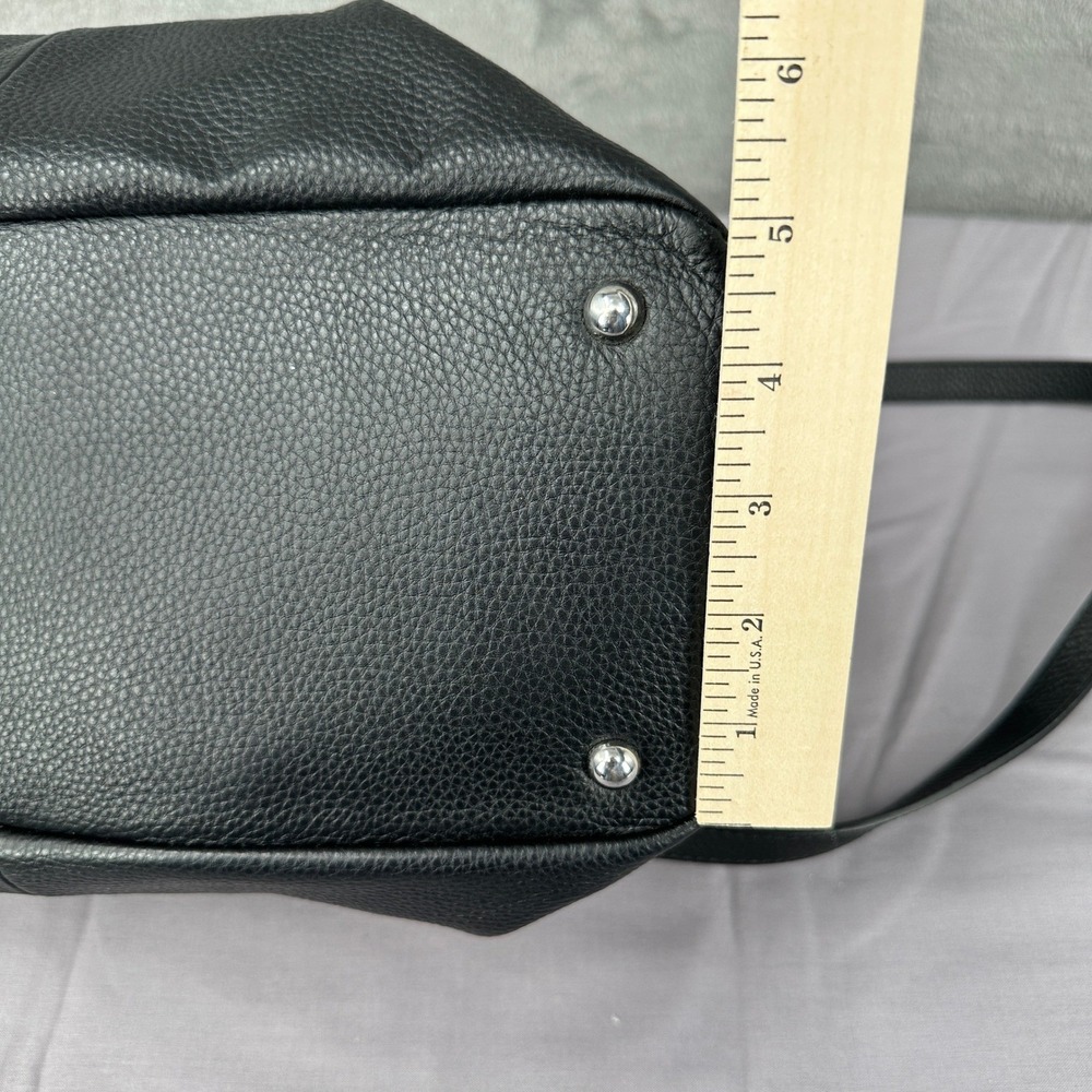 Kattee Satchel Bag Womens Medium Black Good Pebbled Leather Crossbody Tote - Picture 13 of 15
